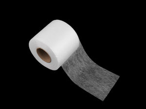Bandă termoadezivă premium cu două fețe (lățime 10 cm) – adeziv termoadeziv alb tip plasă de păianjen pentru croitorie, tivire și aplicații