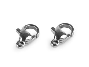 Închizătoare carabină premium din oțel inoxidabil - Sistem de prindere bijuterii 6x10mm, Platinat