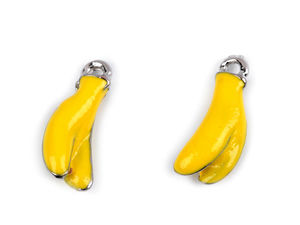 Pandantiv decorativ emailat și cheiță pentru fermoar - Modele cu struguri și banane