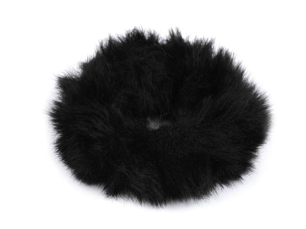 Elastic de păr tip scrunchie din blăniță ecologică plusată - Accesoriu premium pentru coafare fără deteriorare