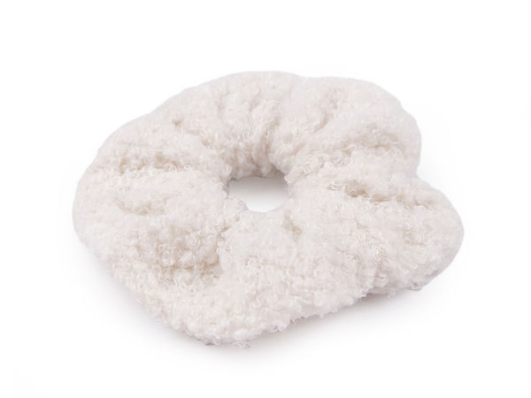 Scrunchie premium din pluș Teddy - Elastic de păr moale și accesoriu delicat pentru păr