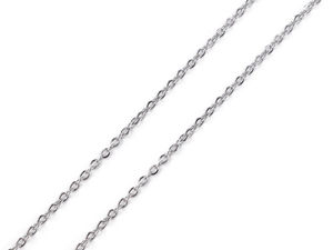 Lanț din oțel inoxidabil cu finisaj platinat premium (2 mm) - Lanț la metraj de calitate superioară pentru confecționarea bijuteriilor