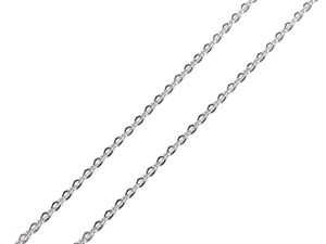 Lanț premium din oțel inoxidabil cu zale plate pentru bijuterii, aspect platinat - lățime 2,3 mm