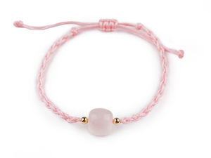 Brățară Shamballa împletită manual, cu mărgea din sticlă cu efect mineral - Mărime universală reglabilă