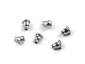 Închizători și stopere premium pentru cercei din oțel inoxidabil (5x6mm) - Nuanță platină