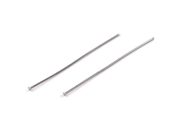 Ace premium din oțel inoxidabil cu cap plat pentru crearea de bijuterii - 40mm (Finisaj platinat)