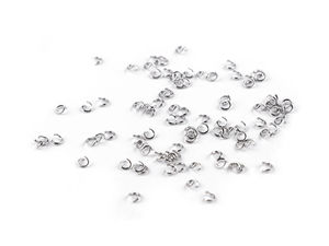 Inele despicate premium pentru legătură din oțel inoxidabil (3 mm, finisaj platină) - Inele de legătură de înaltă durabilitate pentru confecționarea bijuteriilor