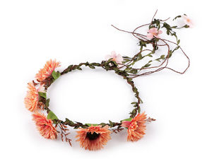 Coroniță de păr boemă cu flori - Bentiță florală reglabilă pentru nunți, festivaluri și decorațiuni interioare