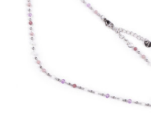Colier elegant cu mărgele din oțel inoxidabil - Bijuterie delicată cu lanț strălucitor