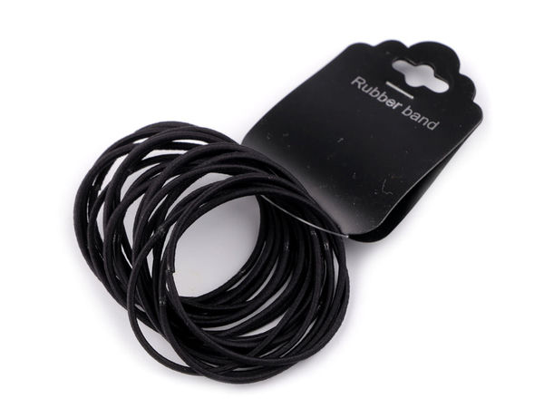 Elastice de păr negre premium - Set de 18 piese fără elemente metalice, care nu agață părul