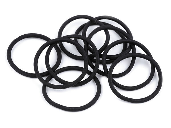 Elastice de păr premium (set de 10) - Elastice negre fără cusături pentru păr fin și gros
