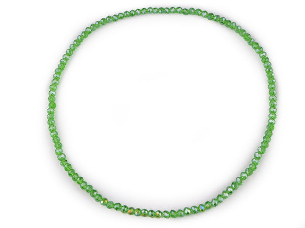 Colier elastic elegant din mărgele de sticlă fațetată - Bijuterie strălucitoare pe fir elastic