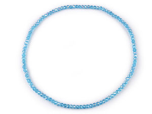 Colier elastic elegant din mărgele de sticlă fațetată - Bijuterie strălucitoare pe fir elastic