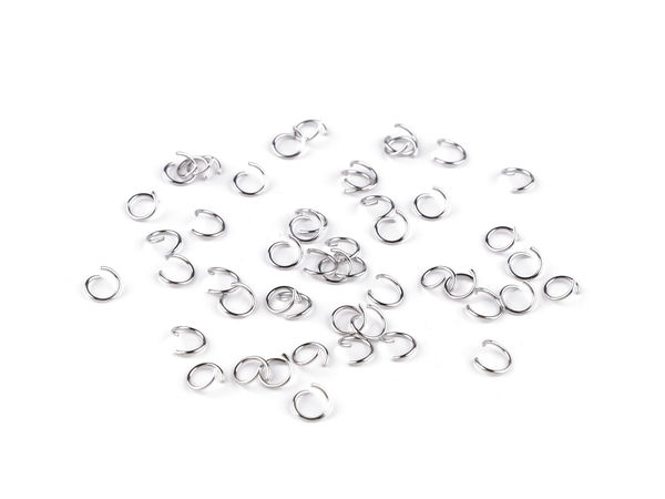 Inele de legătură split din oțel inoxidabil premium - Finisaj platinat (6mm și 7mm)