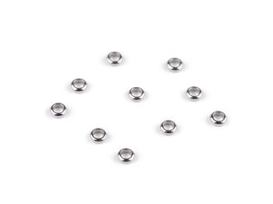 Mărgele distanțiere rotunde premium din oțel inoxidabil - Distanțiere metalice de 4 mm și 6 mm pentru confecționarea de bijuterii și brățări