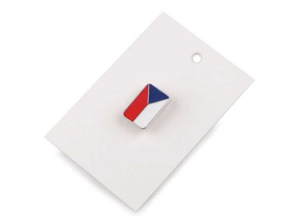 Insignă metalică tip mini-broșă cu steagul Republicii Cehe - Pin de rever premium cu drapel național