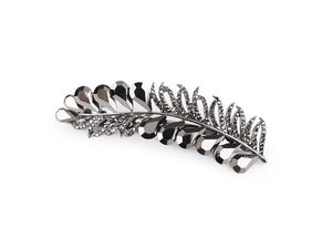 Clemă de păr franceză model pană cu strasuri - Agrafă metalică elegantă cu clips