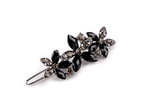 Clamă de păr elegantă cu floare din ștrasuri - Accesoriu metalic de calitate superioară pentru coafuri festive și de zi cu zi