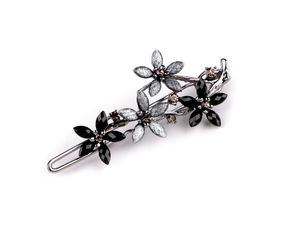 Clemă de păr elegantă cu floare din ștrasuri - Accesoriu de păr festiv din metal premium