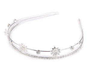 Bentiță tiară cu două rânduri de strasuri - Accesoriu de păr elegant pentru ocazii festive
