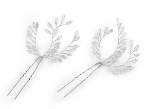 Ac de păr decorativ cu mărgele din sticlă fațetată cristal - Accesoriu flexibil și elegant de păr și aranjamente florale pentru mirese și ocazii speciale