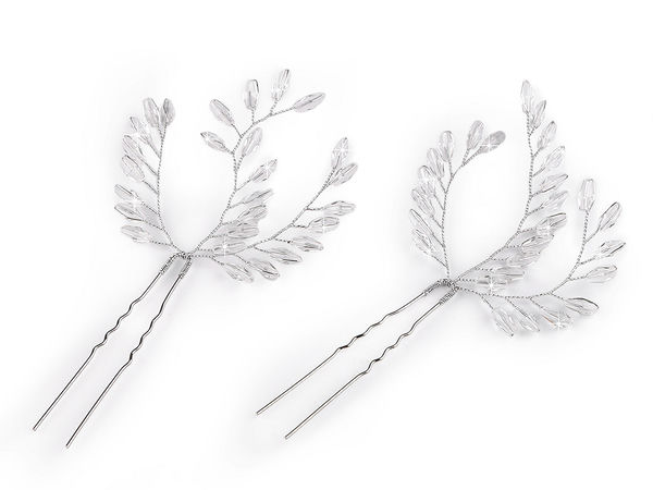 Ac de păr decorativ cu mărgele din sticlă fațetată cristal - Accesoriu flexibil și elegant de păr și aranjamente florale pentru mirese și ocazii speciale