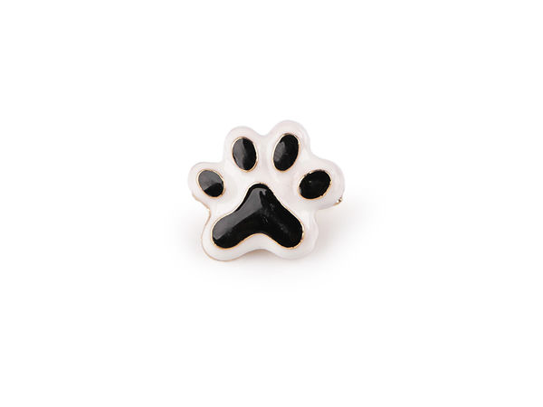 Broșă elegantă din email în formă de lăbuță de animal - Accesoriu de galanterie jucăuș pentru ținute, genți și eșarfe