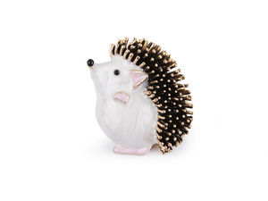 Broșă premium din email model arici - Pin elegant cu design animalier pentru îmbrăcăminte, pălării, genți și eșarfe