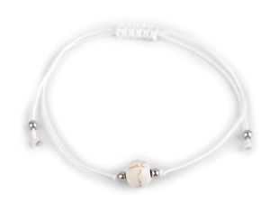 Brățară reglabilă din șnur Shamballa cu mărgea din imitație de mineral - Mărime universală (Set de 12 bucăți)