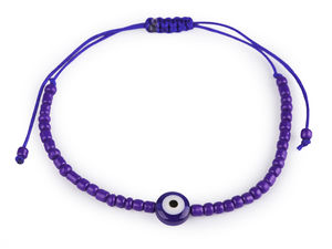 Set de brățări Shamballa lucrate manual împotriva deochiului - Bijuterii reglabile cu amuletă de protecție Nazar, în culori asortate (Set de 12 bucăți)