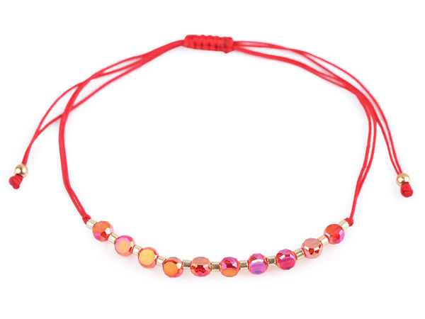 Brățară Shamballa din cristale fațetate cu efect strălucitor AB – Mărime reglabilă