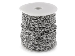 Lanț cu bile din oțel inoxidabil premium (diametru 2 mm, finisaj platinat) pentru bijuterii și accesorii
