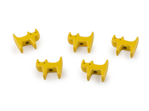Pandantive metalice tip mărgea în formă de pisică, cu două fețe, pentru bijuterii și activități creative - 10x22mm