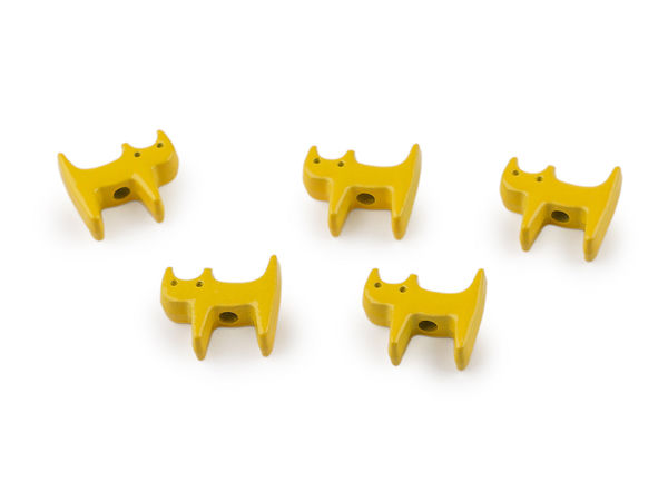 Pandantive metalice tip mărgea în formă de pisică, cu două fețe, pentru bijuterii și activități creative - 10x22mm