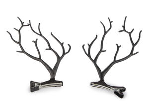 Clame de păr cu coarne de cerb negre - Agrafe festive pentru costume și accesorii de decor pentru iarnă