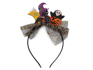 Bentiță strălucitoare de păr pentru Halloween - Accesorii de petrecere cu dovleac, fantomă și pisică