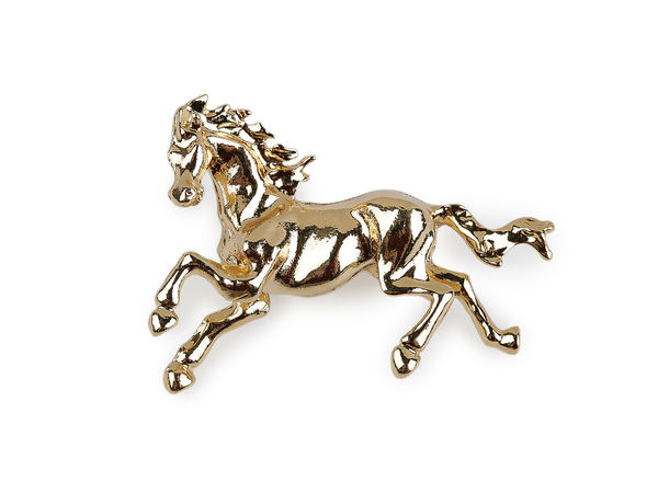 Broșă metalică 3D unisex Armăsar Sălbatic - Pin premium realist pentru revere și pălării