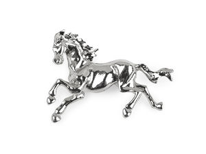 Broșă metalică 3D unisex Armăsar Sălbatic - Pin premium realist pentru revere și pălării