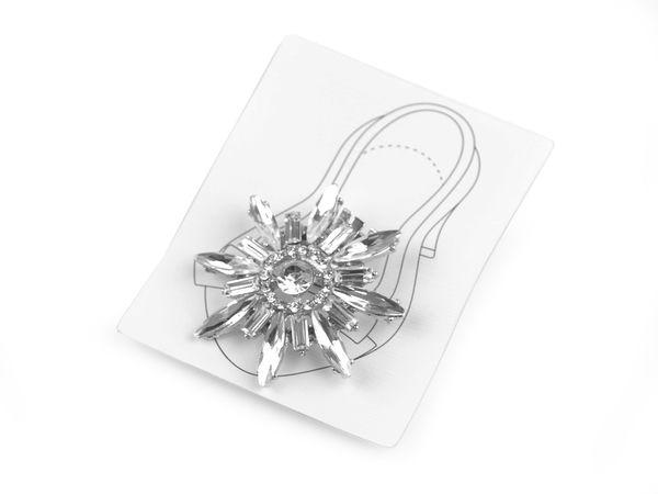 Clips decorativ și broșă elegantă cu strasuri pentru pantofi, haine și genți