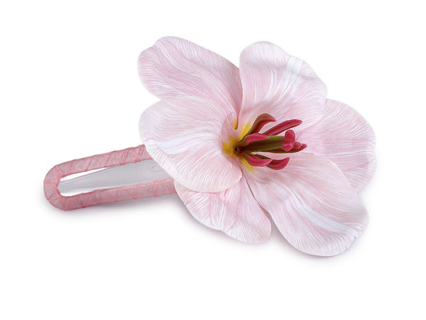 Clemă de păr elegantă cu floare din foamiran - Agrafă florală realistă și accesoriu de prindere pentru ocazii speciale și coafuri zilnice