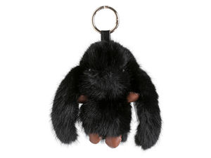 Breloc pandantiv iepuraș din pluș pufos - Accesoriu decorativ pentru geantă și rucsac
