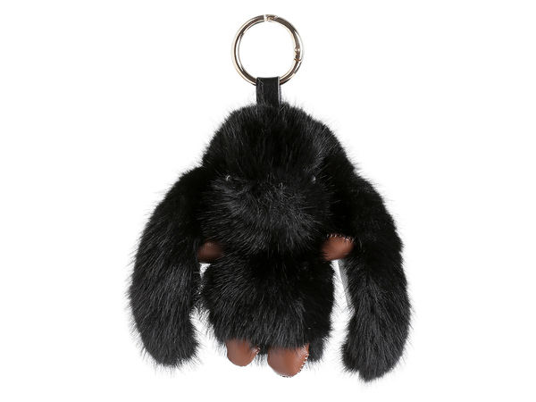 Breloc pandantiv iepuraș din pluș pufos - Accesoriu decorativ pentru geantă și rucsac