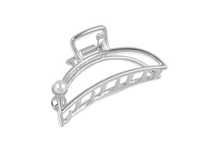 Mini-clemă metalică de păr cu perlă, premium - Accesoriu elegant și antiderapant pentru păr