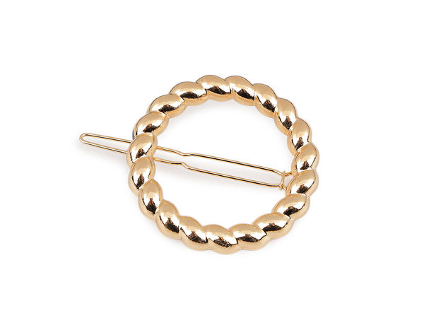 Clemă de păr metalică minimalistă click-clack - Accesoriu elegant cu finisaj strălucitor