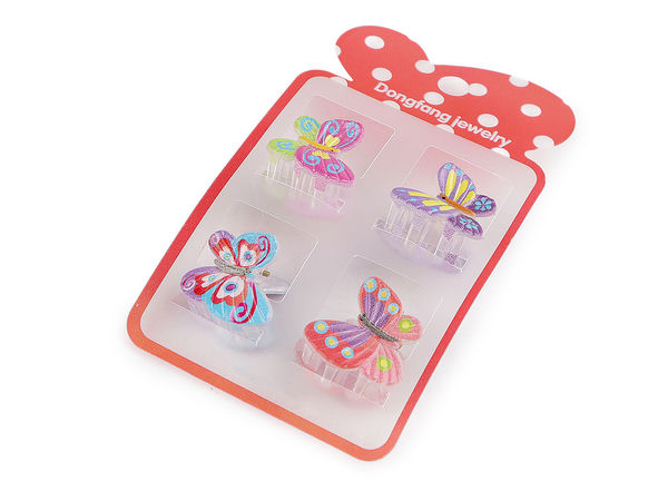 Set mini clame de păr tip clește - Accesorii de păr premium cu flori și fluturi