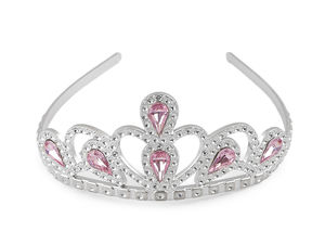 Bentiță de păr tip coroană de prințesă cu pietre strălucitoare - Accesoriu premium pentru petreceri și costumații