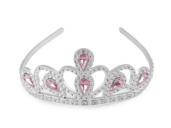 Bentiță de păr tip coroană de prințesă cu pietre strălucitoare - Accesoriu premium pentru petreceri și costumații