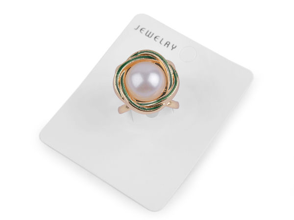 Inel elegant cu perlă pentru eșarfă - Cataramă decorativă premium cu 4 bucle pentru eșarfe și șaluri