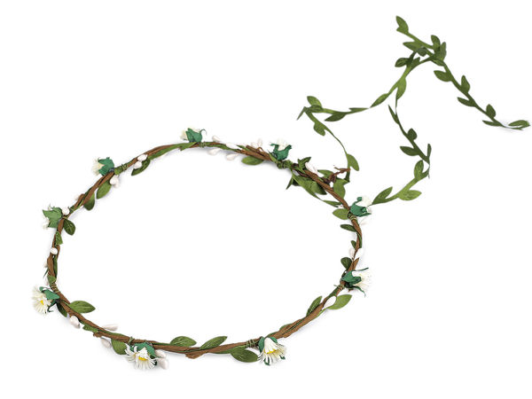 Coroniță de păr boemă cu margarete - Bentiță florală flexibilă și accesoriu de păr pentru nunți, prime împărtășanii și festivaluri