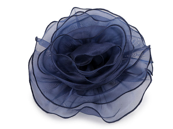 Broșă supradimensionată în formă de trandafir din organza (20 cm) – Accesoriu statement elegant pentru sacouri, rochii și ocazii speciale